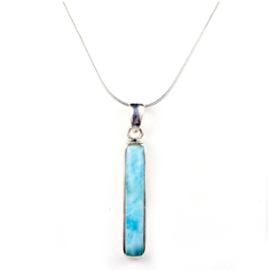 RECTO SILVER LARIMAR NECKLACE 30331