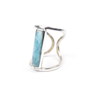 RECTO SILVER LARIMAR RING