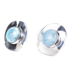 ELICE SILVER LARIMAR EARRINGS