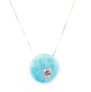 IO SILVER LARIMAR NECKLACE