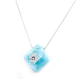 IO SILVER LARIMAR NECKLACE