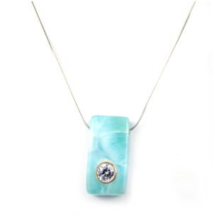 IO SILVER LARIMAR NECKLACE