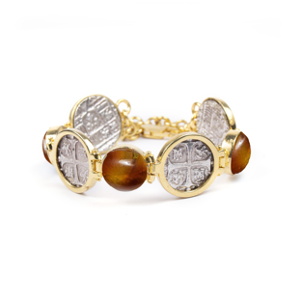 MONEDA DT/PT AMBER ROUND BRACELET