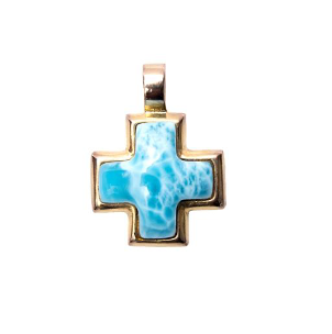 CRUZ DORATO LARIMAR PENDANT