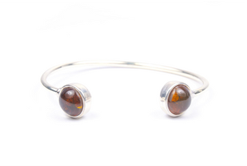 REDONDO SILVER AMBER BIG BRACELET