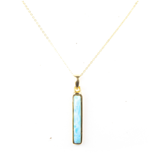 RECTO DORATO LARIMAR NECKLACE