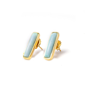 RECTO DORATO LARIMAR EARRINGS