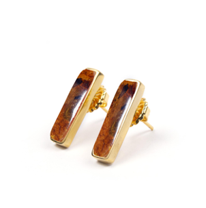 RECTO DORATO AMBER EARRINGS