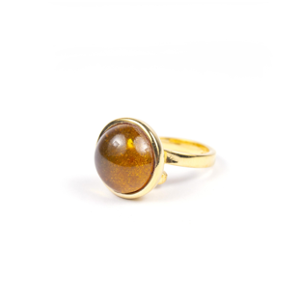 REDONDO DORATO AMBER SMALL RING