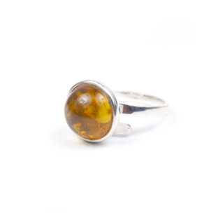 REDONDO SILVER AMBER SMALL RING