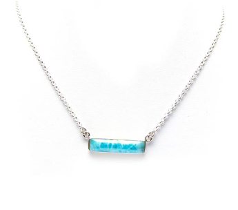 RECTO SILVER LARIMAR NECKLACE