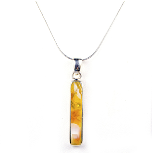 RECTO SILVER AMBER NECKLACE 31598