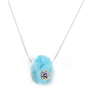 IO SILVER LARIMAR NECKLACE