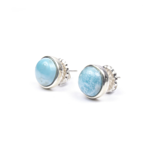 REDONDO SILVER LARIMAR SMALL EARRINGS