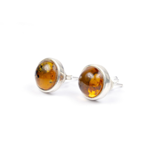 REDONDO SILVER AMBER SMALL EARRINGS