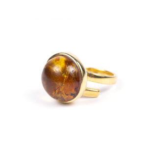 REDONDO DORATO AMBER BIG RING