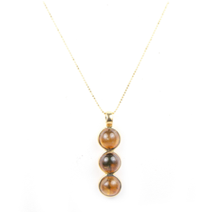 TRIO REDONDO DORATO AMBER NECKLACE