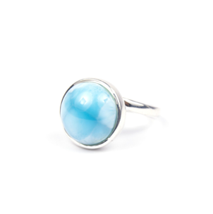 REDONDO SILVER LARIMAR BIG RING