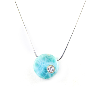 IO SILVER LARIMAR NECKLACE