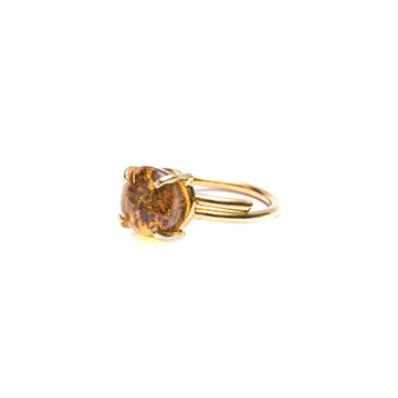 GANCHO DORATO AMBER RING