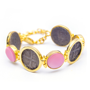 MONEDA DT/PT PINK SEA SHELL ROUND BRACELET