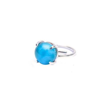 GANCHO SILVER LARIMAR RING