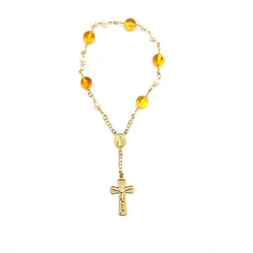 AMBER HAND ROSARY