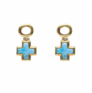 CRUZ DORATO ACCESSORY LARIMAR EARRINGS