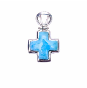 CRUZ SILVER ACCESSORY LARIMAR PENDANT