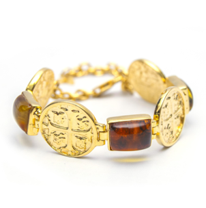 MONEDA DORATO AMBER SQUARE BRACELET