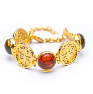 MONEDA DORATO AMBER ROUND BRACELET