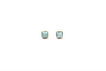 MINI SQUARE DORATO LARIMAR EARRINGS