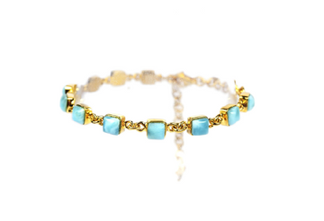 MINI SQUARE DORATO LARIMAR BRACELET