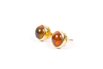 REDONDO DORATO AMBER SMALL EARRINGS