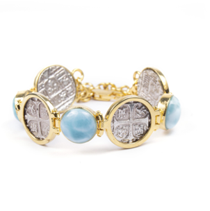 MONEDA DT/PT LARIMAR ROUND BRACELET