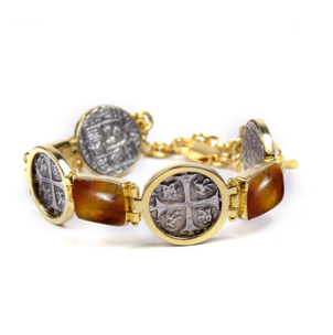 MONEDA DT/PT AMBER SQUARE BRACELET