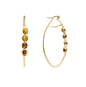 HOOPS DORATO AMBER EARRINGS