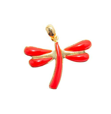 BIG DORATO RED DRAGONFLY PENDANT