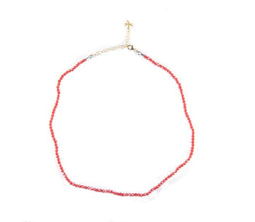 SHORT RED CRYSTALS NECKLACE