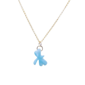 SMALL LARIMAR DRAGONFLY NECKLACE