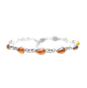 MINI DROPS SILVER AMBER BRACELET